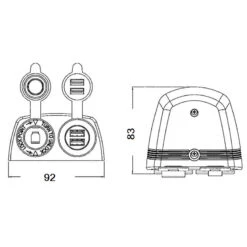 EM Prise 2x2 USB En Saillie -Campingaz Boutique em 2x2 usb en saillie 1