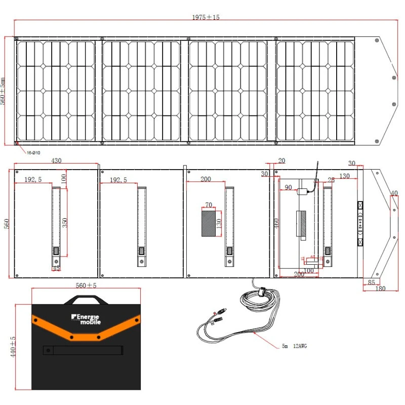 EM Panneau Solaire Pliable HPP-200 6 EM Panneau Solaire Pliable HPP-200 – Image 4