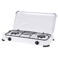 GIMEG Réchaud 2 Feux Avec Couvercle