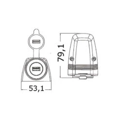 OSCULATI Prise USB En Saillie -Campingaz Boutique osculati prise usb en saillie 1